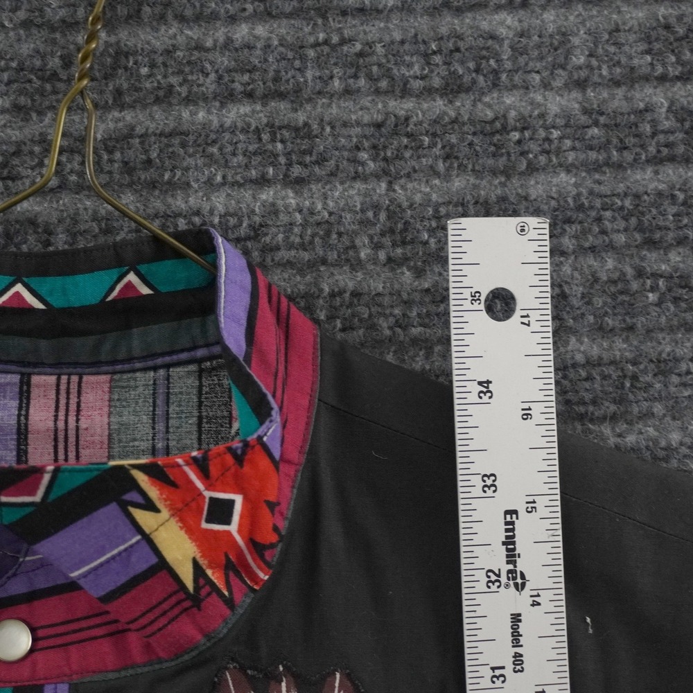 Vintage 80s Western Shirt Mens L Multicolor Kachina Embroidered Snap Button - Picture 6 of 9